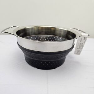 IKEA Collapsible Colander Stainless Steel with Handles – Space Saving